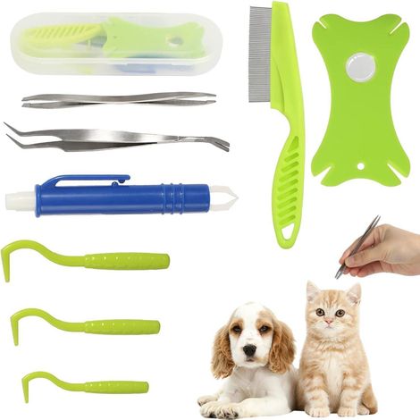 Zeckenzangen Set 9-teilig mit Etui für Mensch & Haustier (1/5)