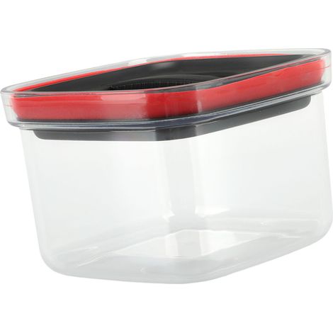 Boîte de conservation alimentaire hermétique de 600 ml, transparente et fermée, avec couvercle, idéale pour le riz mélangé. Couleur : noir. (1/5)