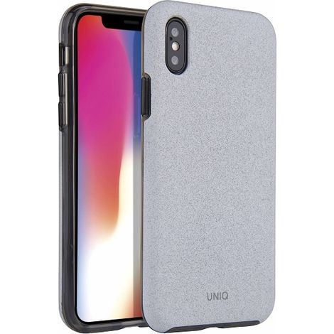 Custodia UNIQ Lithos per iPhone Xs Max, grigio chiaro