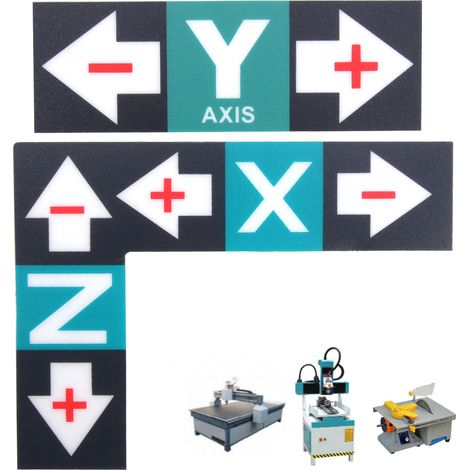 1 jeu d'étiquettes autocollantes en plastique, marqueur XYZ, instructions d'utilisation pour machine à graver (1/5)