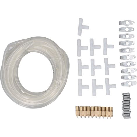 Abreuvoir automatique pour lapin avec tuyau transparent de 8 mm (0,3 po) et de 5 m (16,4 pi), entièrement en cuivre et facile à installer. Système d'abreuvement automatique pour cage. (1/5)