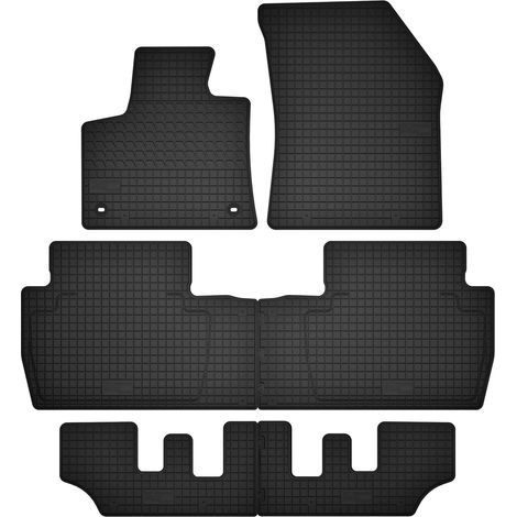 Rubber Floor Mats for Peugeot 5008 II, CP2 Fixing, Black, Crossover (1/5)