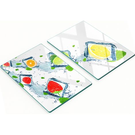 Taglieri decorativi in vetro per frutta a cubetti, 2x40x52 cm (1/5)