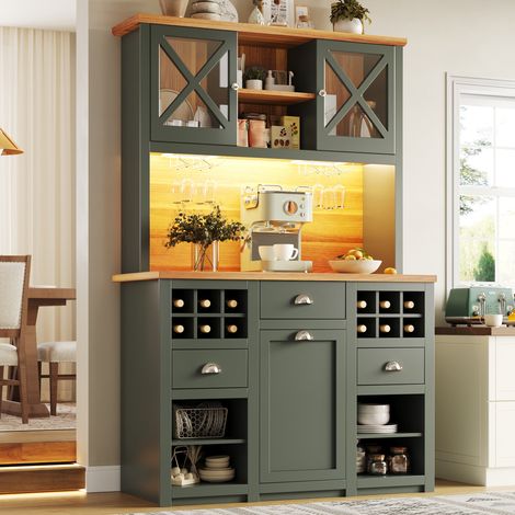 Schrank Sideboard Aufbewahrung 120x45x188 cm OKMYHOME (1/5)