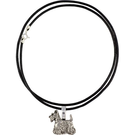 Scottish Terrier, Aberdeen Terrier – Hundehalskette, versilberter Anhänger für Hundeliebhaber, dezenter Schmuck von Art-Dog (1/5)