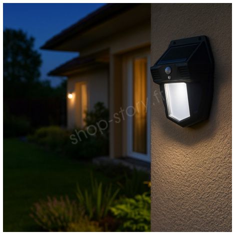 Lampe Solaire Extérieure LED Sans Fil avec Détecteur de Mouvement Effet Tungstène et 3 Modes Éclairage (1/5)