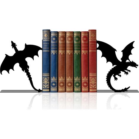 Serre-Livres Métal Dragon, Décoratif 1 Paire (1/5)