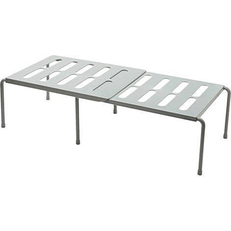 Estante de almacenamiento extensible y apilable para armarios de cocina, encimera y organizador de platos y especias.