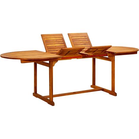 Tavolo da Pranzo per Esterni (160-240)x100x75cm Massello Acacia vidaXL