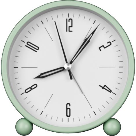 Réveil super silencieux sans tic-tac avec veilleuse, fonctionne à piles, design simple, pour chambre, table de chevet, bureau, rentrée scolaire (1/5)