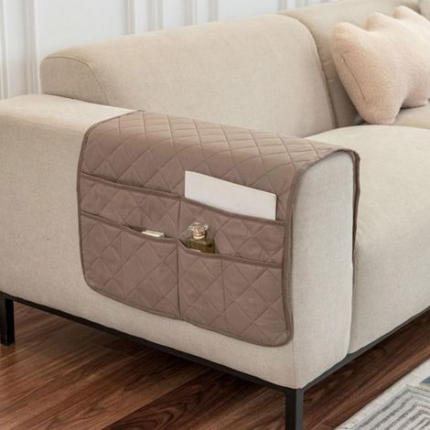 Organiseur d'accoudoir de Canapé, Coussin d'Accoudoir, Rangement de Fauteuil, Accoudoir Canapé Titulaire de Canapé Support de Rangement Suspendu pour Télécommande, Magazines, Livres, Lunettes (1/5)