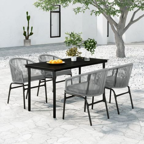 Ensemble Table et Chaise de Jardin Salon de jardin 5 pcs Anthracite 60305 (1/5)