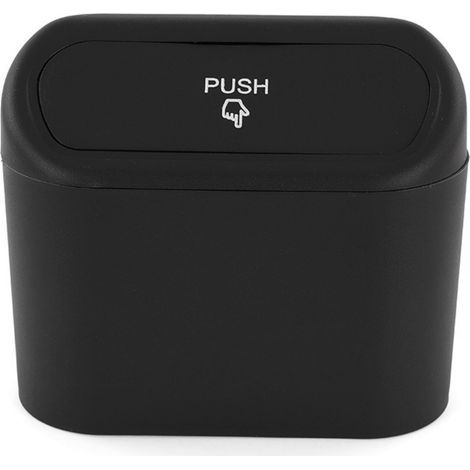 Poubelles montées sur véhicules -Avec couvercle -Convient pour les voitures, les maisons et les bureaux -noir - 156,5centimètre (1/5)