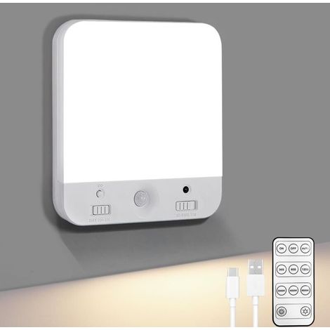 AMXCNOY Bewegungsmelderlampe, dimmbare LED-Deckenleuchte, wiederaufladbare magnetische Wandleuchte (4000 mAh), kabellose LED-Lampe für Kleiderschrank, Küche, Badezimmer, Treppenhaus, Flur (1/4)