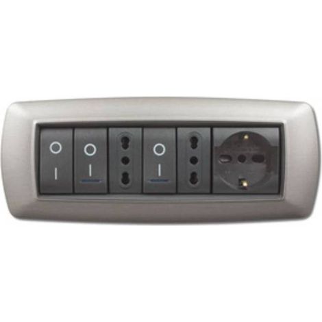 PLACCA LIFE LIVING PLAST ACCIAIO SATINATO 7P