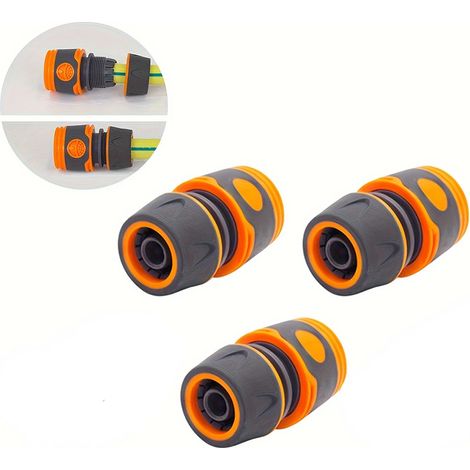 (3 pièces) Raccords de tuyau de lavage de voiture 1/2" - Déconnexion rapide robuste pour l'irrigation, le nettoyage de pelouse et le nettoyage haute pression (1/5)