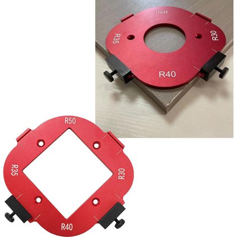 4-in-1-Rundeckenradius-Schablone R30/R35/R40/R45, tragbare abgerundete R-Eckbogenschablone für DIY-Holzbearbeitungsprojekte (1/5)