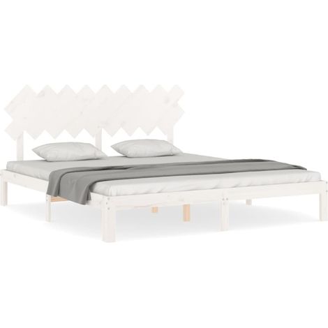 Maison Exclusive - Estructura cama de matrimonio con cabecero mad