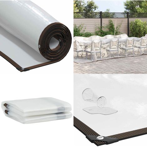 vidaXL Bâche transparente avec œillets 3x6 m polyéthylène (1/5)