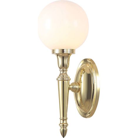 Elstead Dryden - 1 applique da parete per bagno in ottone lucido IP44, G9 (1/5)