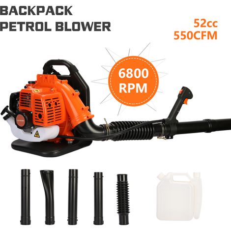 Laubbläser,Rückentragbarer Benzin-Laubbläser,550 CFM,Benzin-Laubsauger & Laubbläser