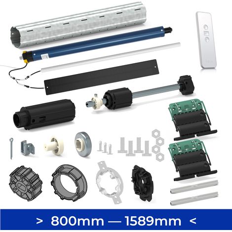 Kit axe moteur volet roulant 800 --- 1589 mm Moteur Solaire