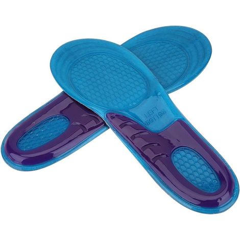 Semelles de Sport en Silicone Absorbant Les Chocs pour Soulagement des Douleurs aux Pieds Hommes et Femmes Taille L 44-50 (1/5)