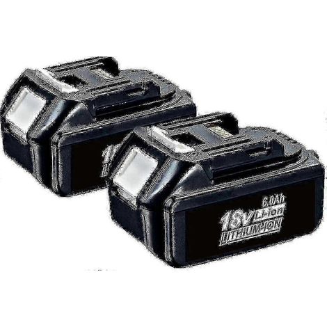 Lot de 2 batteries sans fil Makita 18 V 6.0/8.0 Ah LXT Li-ion BL1850B. BL1830B et BL1860B. (1/5)