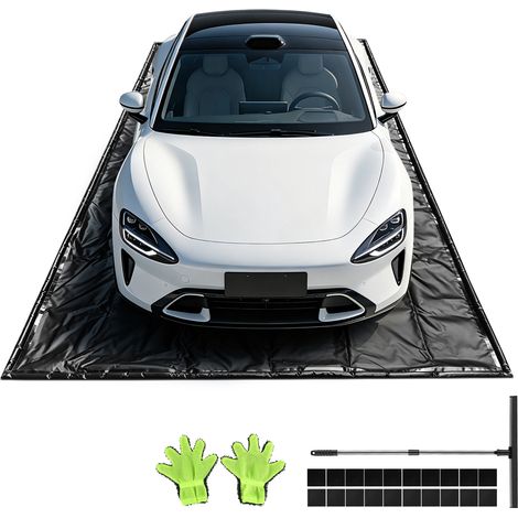TolleTour Tapis de sol pour garage 500 x 240 cm, tapis antidérapant pour garage, tapis imperméable en PVC, tapis absorbant l'huile pour garage (1/5)