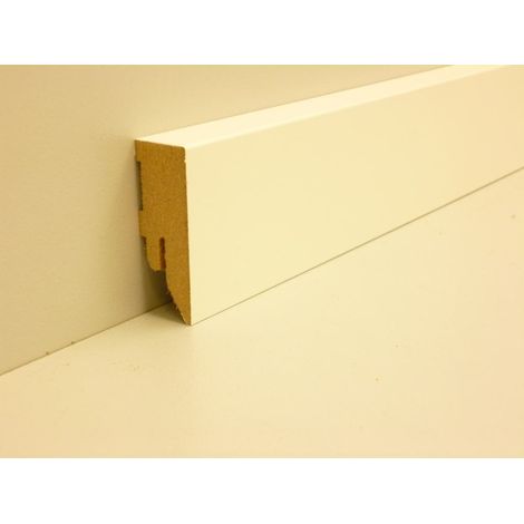 B.S. Bauprogramm Clip-Sockelleiste 2500x50x18mm creme supermatt Leiste Fußleiste