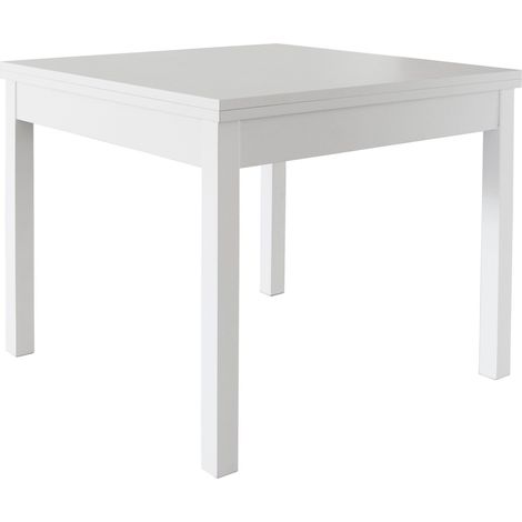 1PZ KIT TAVOLO LIBRO 90X90/180 CM BIANCO FRASSINO
