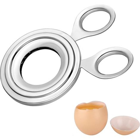 SHINING HOUSE Cortador de huevos, herramienta estable para cortar huevos, tijeras de acero inoxidable para cáscaras de huevos, tijeras para huevos duros, tijeras para abrir huevos, para quitar cáscara (1/5)