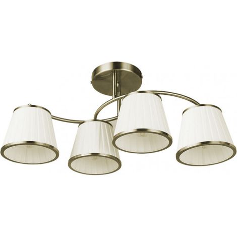 Lantanas Lampe 4xe27 beige Lederhose.beige 24x64x31,5cm (1/2)