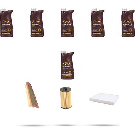 Kit tagliando 4 FILTRI e 6L OLIO compatibile con Opel Insigna B 1.6 Turbo 147kw Dal 2018