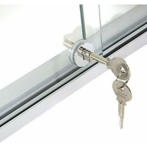 Glass door lock. Sliding door lock. Round glass lock. Furniture door lock. Jewelry cabinet lock. Display case lock. (1/4)