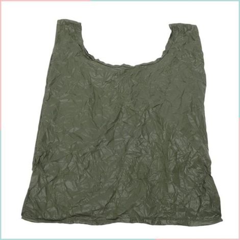 Sac D'épicerie Réutilisable - Fibre De Polyester - Grande Capacité Jusqu'à 11,3 kg - Pliable Avec Poche De Rangement - Vert - 1 Pièce (1/5)