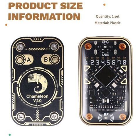 Chameleon Ultra V2 RFID-Emulator-Lesegerät/NFC-Duplikator, 125 kHz/13,56 MHz Frequenz, Schlüsselanhängerkarte
