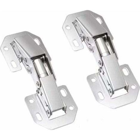 Charnières à Fermeture, Charniere Porte Placard 90 Degré Charniere Invisible Meuble pour Porte Armoire Placard de Cuisine 77mm,2pcs,de (1/4)