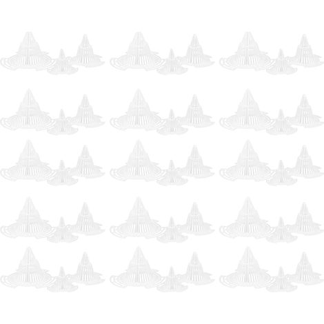 Lot de 45 Coussinets De Jardinage en Maille pour Bonsaï avec Système De Drainage Et Couvercles pour Trous De Pots Fabriqués en Polypropylène Blanc Ils Servent Également De (1/5)