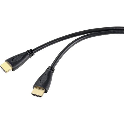 Cable de raccordement SpeaKa Professional HDMI Fiche male HDMI-A, Fiche male HDMI-A 1.00 m noir SP-10133280 4K UHD, canal de retour audio Cable HD S222572 (1/4)