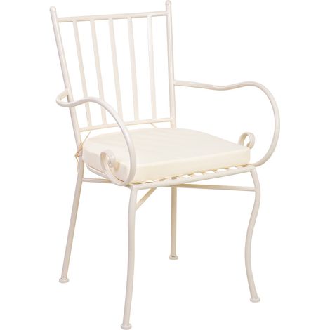 Sillón de forja con cojín 58x54x88h cm (1/5)