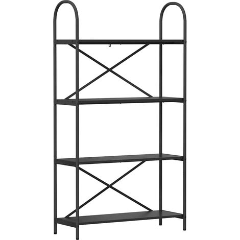 Maison Exclusive - Bücherregal Schwarz Eichen-Optik 80 x 30 x 146