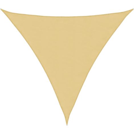 Voile d'ombrage  Voile de parasol sable 4,5x4,5x4,5 m 100 % polyester oxford