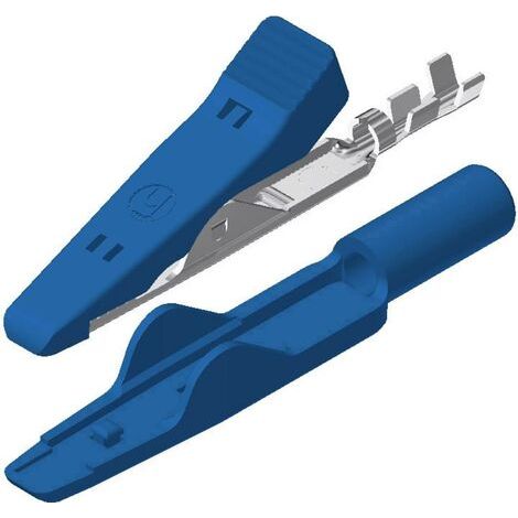 Pince crocodile miniature 8 A bleu Hirschmann Test & Measurement 930318102 Plage de serrage max.: 4 (1/4)