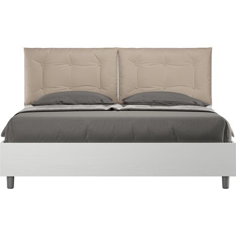 Letto Matrimoniale 160x190 cm Senza Rete Annalisa Egos Tortora (1/4)