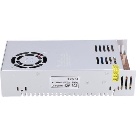 Alimentation à découpage DC S-350-12 avec protection contre les surcharges et courts-circuits (1/5)
