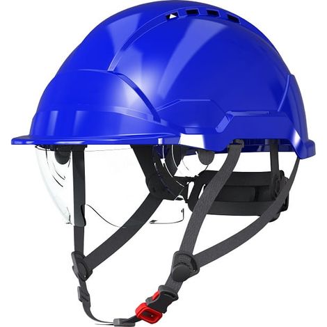 Casco de trabajo protector Blue Ardon con gafas