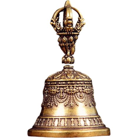 Clochette En Laiton - Forme Vajra - Décor Intérieur Et Accessoire Portable - 5 x 3 cm - 1 Pièce (1/5)