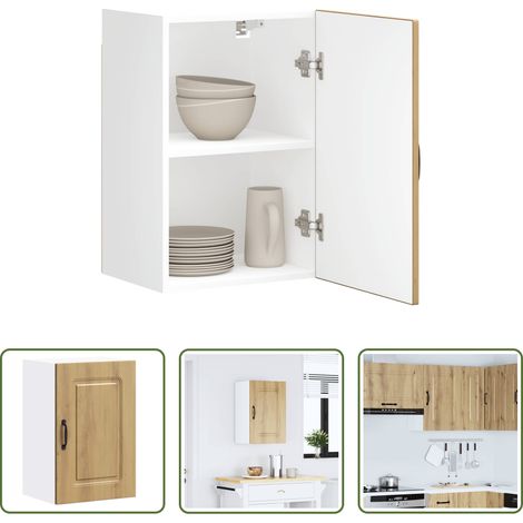 Küchenregal - Küchen-Hängeschrank Kalmar Artisan-Eiche Holzwerkstoff (1/5)