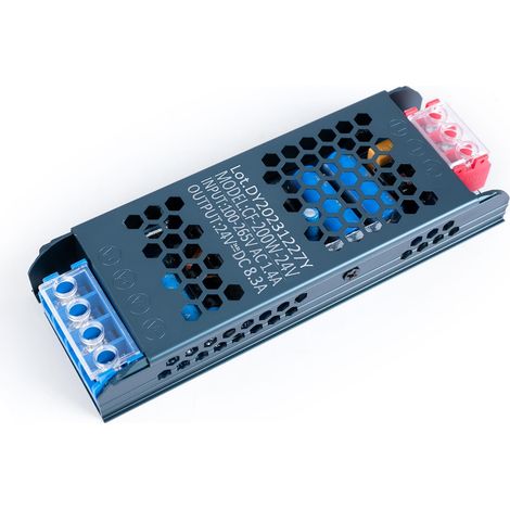 Alimentation LED 24V 200W slim - 8.3A - IP20 (1/5)